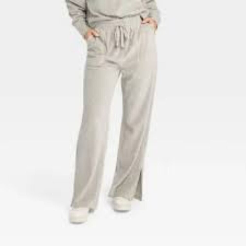 JoyLab Velour Wide Leg Pants